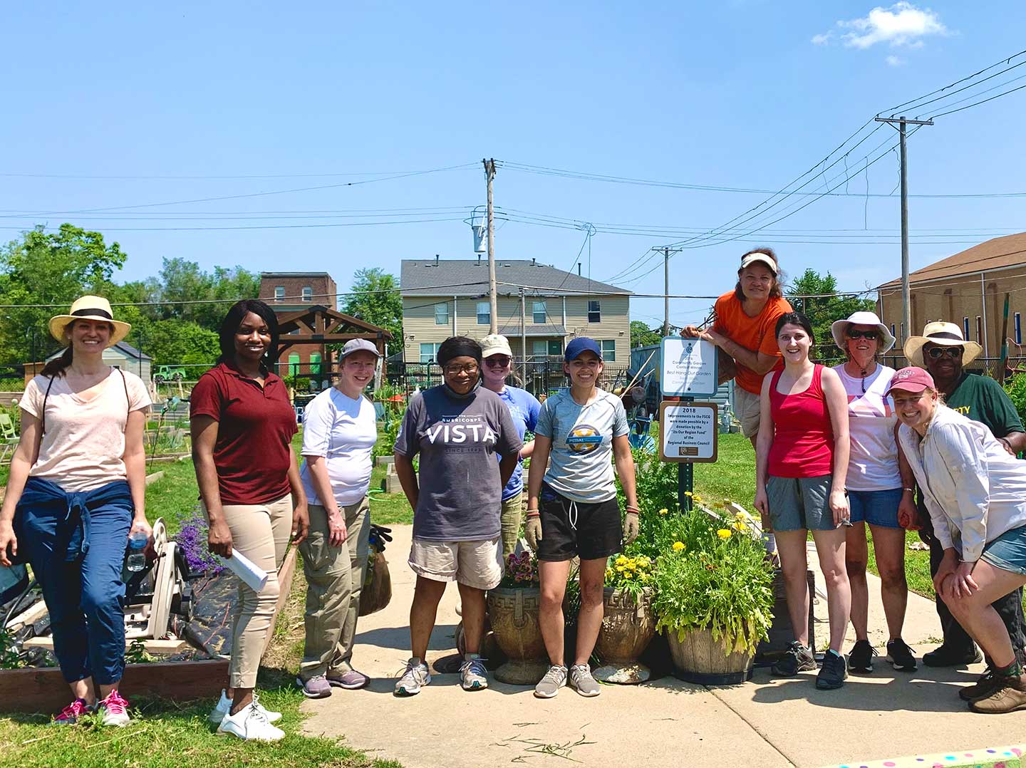 Volunteers at Fresh Starts Community Garden